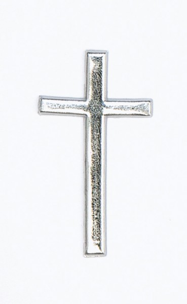 Wachsmotiv Kreuz, 40 x 22 mm, silber