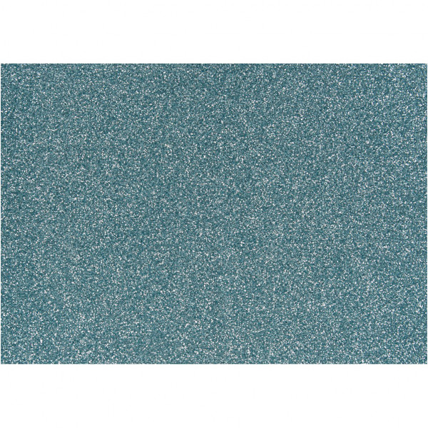 Glitter Transferfolie zum Aufbügeln, A5 14,8x21 cm, hellblau
