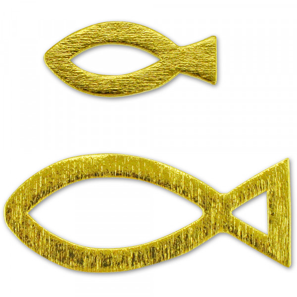 Deko-Fisch/Christenfisch, 24 Stück, gold