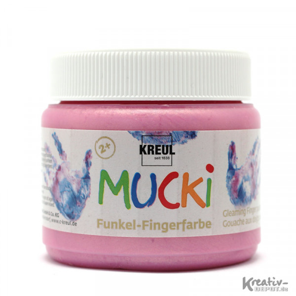 MUCKI Funkel-Fingerfarbe, 150 ml, Feenstaub-Rosa