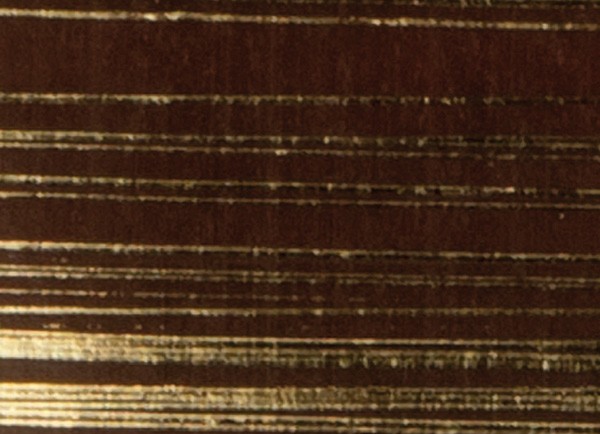 Verzierwachsplatte, gold gestreift, 200x100x0,5mm, braun