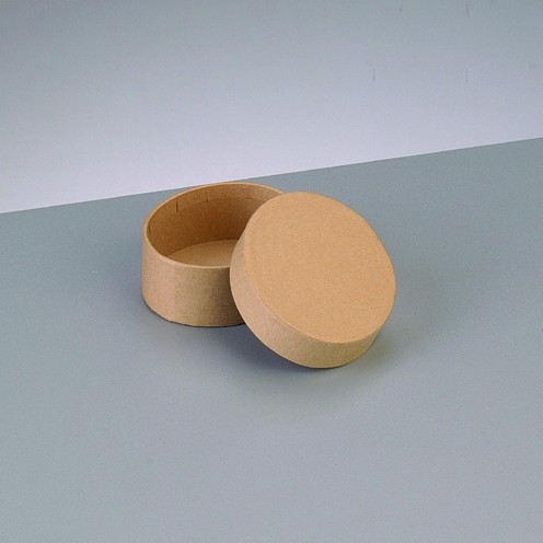 Box Oval, aus Pappmaché, 8,5 x 6,5 x 3,1 cm