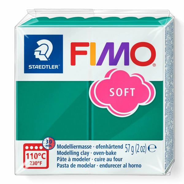 FIMO soft, Modelliermasse, 57 g, Smaragd