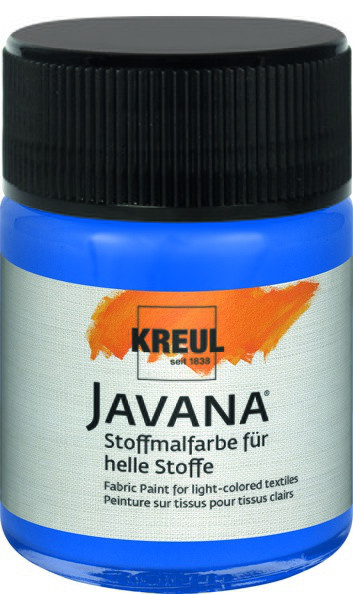 KREUL Javana Stoffmalfarbe für helle Stoffe, 50 ml, Royalblau