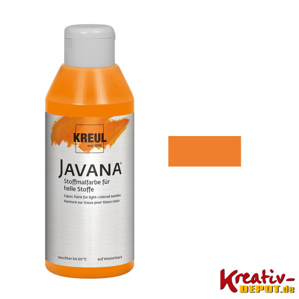 KREUL Javana Stoffmalfarbe für helle Stoffe 250 ml - orange