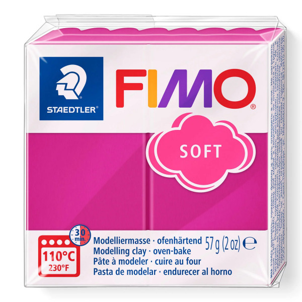FIMO soft, Modelliermasse, 57 g, Himbeere