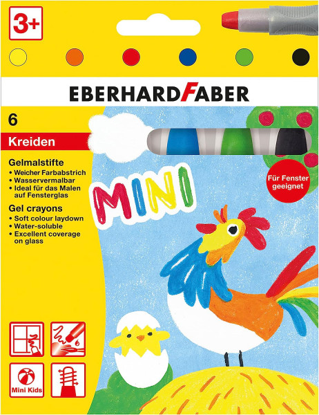 EBERHARD FABER Gelmalstifte, 6 Farben