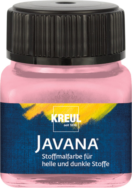 KREUL Javana Stoffmalfarbe für helle und dunkle Stoffe 20 ml, Rosè