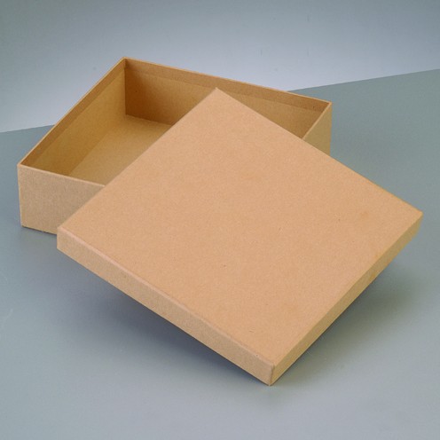 Box Quadrat, aus Pappmaché, 16,5 x 16,5 x 5 cm