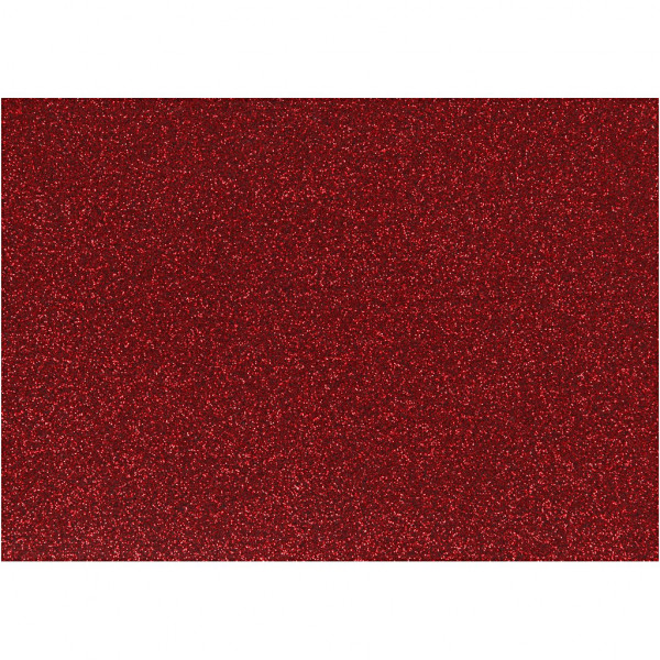 Glitter Transferfolie zum Aufbügeln, A5 14,8x21 cm, rot