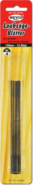 Laubsägeblätter, 12 Stück, 130 mm, Stärke 4