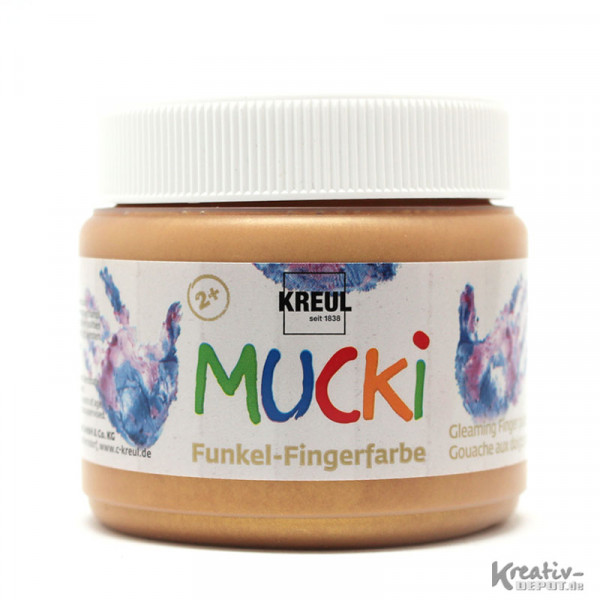 MUCKI Funkel-Fingerfarbe, 150 ml, Goldschatz