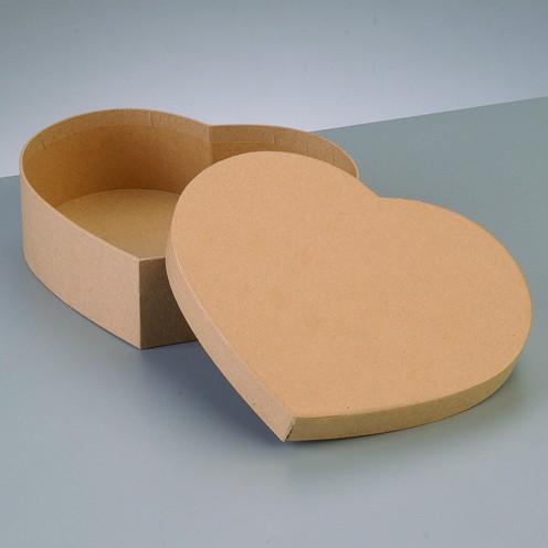 Box Herz, aus Pappmaché, 16,5 x 14 x 8 cm