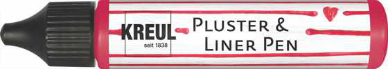 Kreul Pluster & Liner Pen, 29 ml, Rubinrot