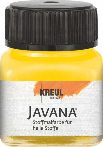 KREUL Javana Stoffmalfarbe für helle Stoffe, 20 ml, Goldgelb