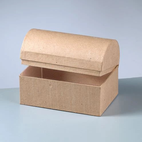 Box Truhe, aus Pappmachè, 15 x 10 x 10,5 cm