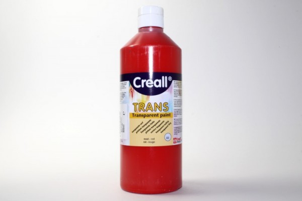 Creall-trans, transparente Farbe, 500 ml, rot