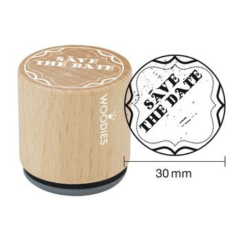 Woodies Holzstempel, Ø 30 mm, Save the date