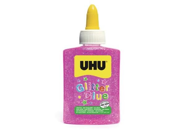 UHU Glitter Glue, pink, 90g