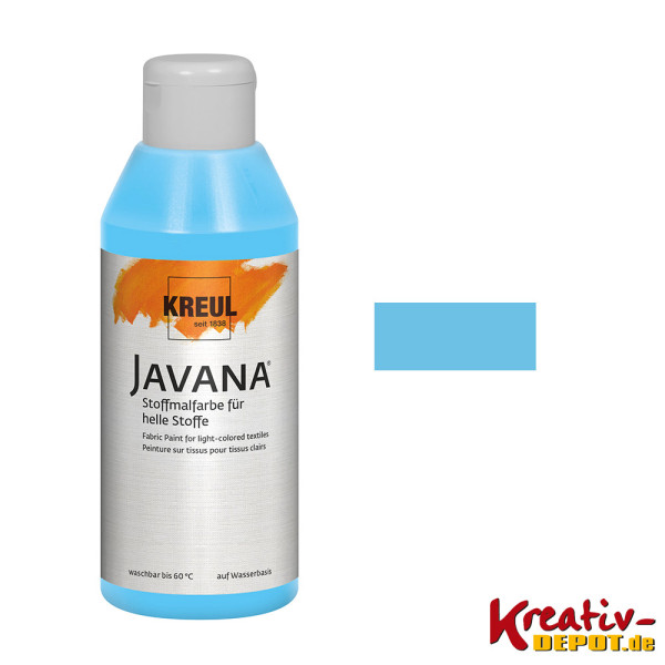 KREUL Javana Stoffmalfarbe für helle Stoffe 250 ml - hellblau