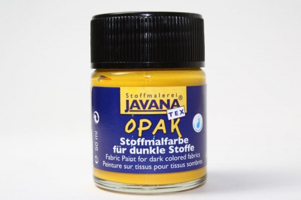 JAVANA TEXTIL Opak, für dunkle Stoffe, 50 ml, Goldgelb