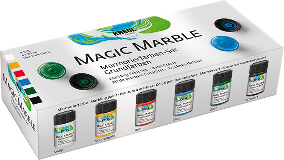 Magic Marble-Set Grundfarben, 6 x 20 ml