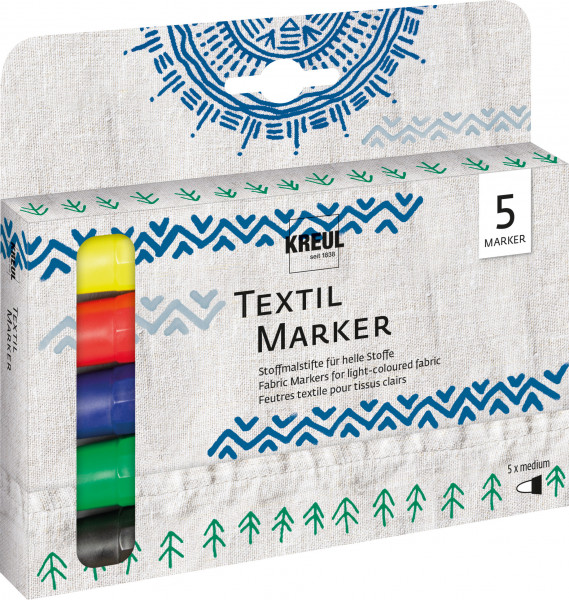 KREUL Textil Marker medium 5er Set