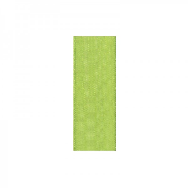 Chiffonband, 10mm breit, 10m lang - mossgrün