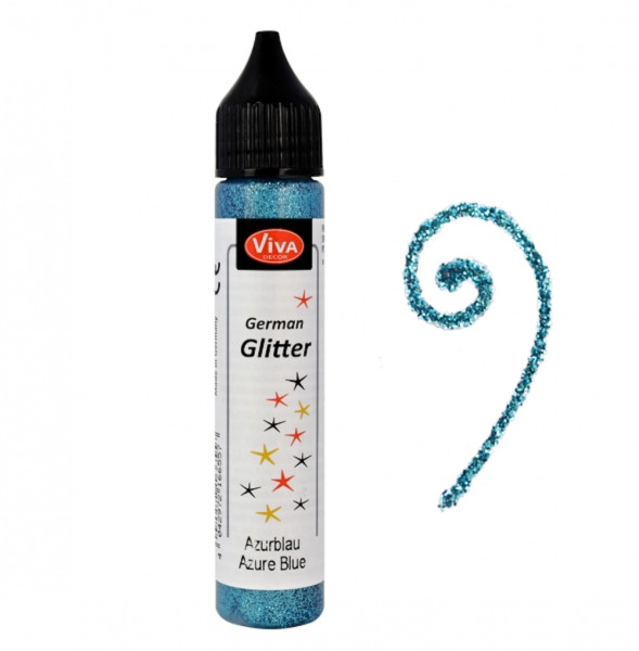 German-Glitter, 28 ml, Azurblau