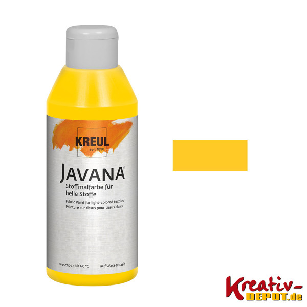 KREUL Javana Stoffmalfarbe für helle Stoffe 250 ml - goldgelb