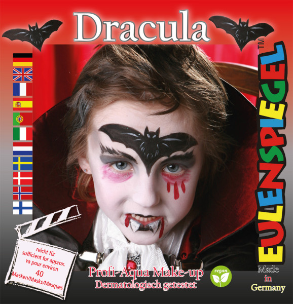 Eulenspiegel Schminkfarbe Motiv-Set Dracula, 4 Farben