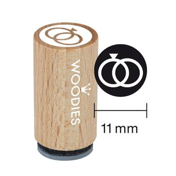 Woodies Mini Holzstempel, Ø 15 mm, Ringe