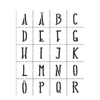 Viva Decor Universal-Schablone, DIN A5, 2-teiliges Set, Alphabet modern