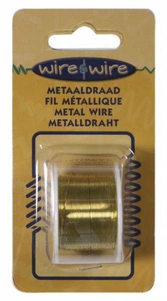 Metalldraht, Gold, 0,45 mm, 22 mtr