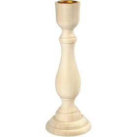 Kerzenhalter, aus Holz, 16,5 cm