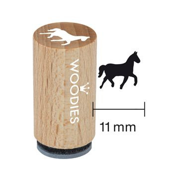 Woodies Mini Holzstempel, Ø 15 mm, Pferd
