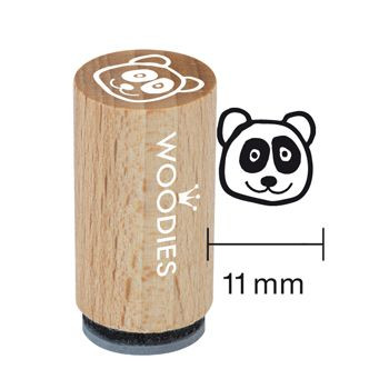 Woodies Mini Holzstempel, Ø 15 mm, Panda