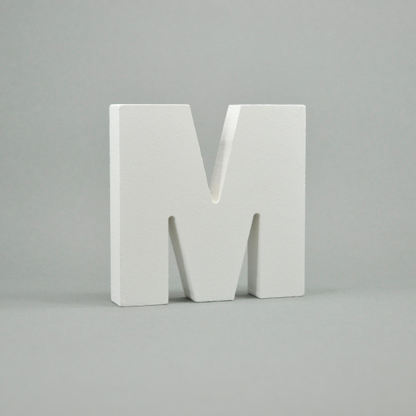 MDF- Buchstaben "M", weiß