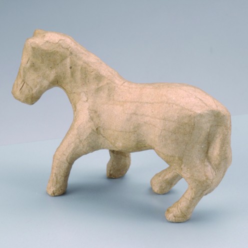 Pferd, aus Pappmachè, 12,5 x 4,5 x 9 cm