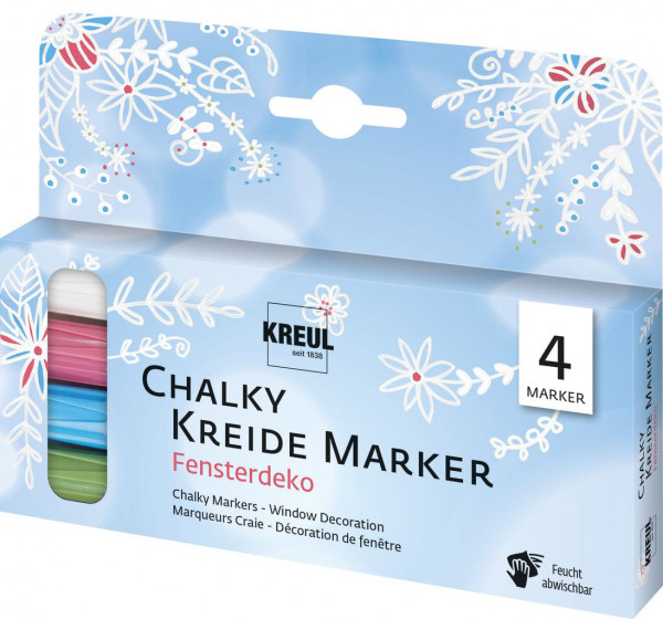 Chalky Kreide Marker - 4er Set "Fensterdeko"