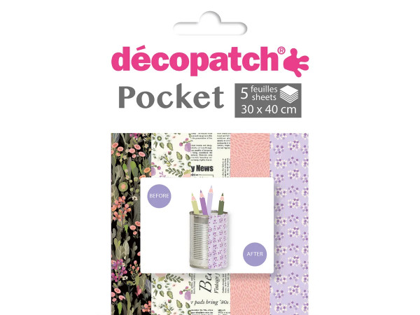 Decopatch Pocket Papier, 5er Sortiment, Collection No 16