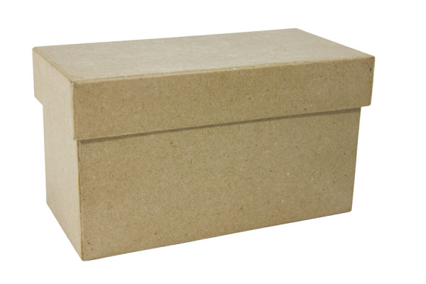 Box Rechteck, aus Pappmaché, 9 x 18 x 10 cm