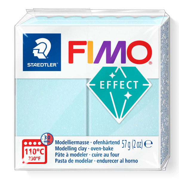 FIMO effect, Modelliermasse, 57 g, Eiskristallblau