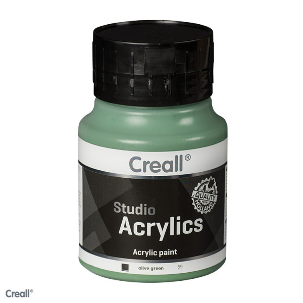 Creall-studio Acrylfarbe, 500 ml, Olivgrün