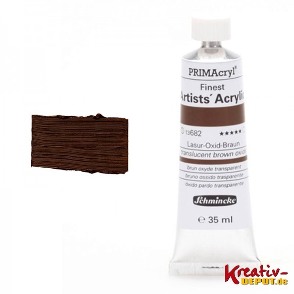 PRIMAcryl®, Finest Artists` Acrylic, 35 ml, Lasur-Oxid-Braun