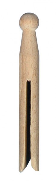 Holz-Wäscheklammern, Rundkopf, 95 mm, 50 Stück