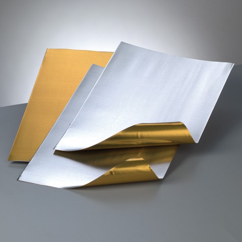 Alu-Metallfolie, 20 x 30cm, 3 Bogen, gold/silber