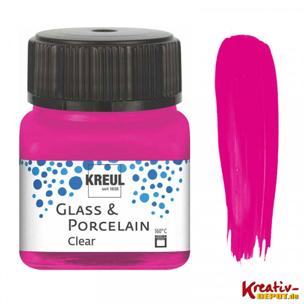 Glass & Porcelain Clear - Pink, 20 ml