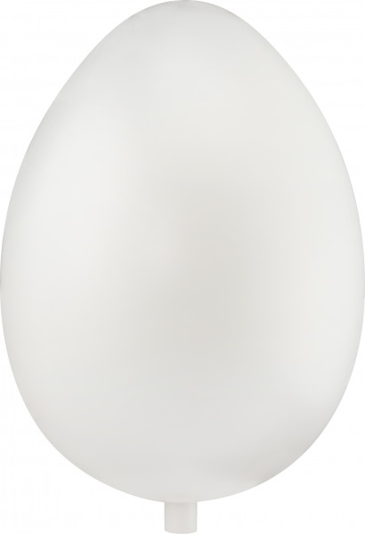 Kunststoff-Eier / Plastikei, 24 cm, weiß, mit Stutzen