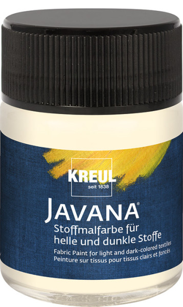 KREUL Javana Stoffmalfarbe für helle und dunkle Stoffe 50 ml, Vanille
